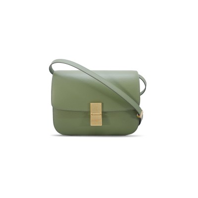 CELINE MEDIUM SHOULDER BAG IN TEEN CLASSIC STRIPED CALFSKIN 164173DLS.27OT (24*18*7cm)